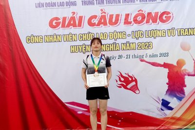 Tham gia giải cầu lông cấp huyện 5/2023